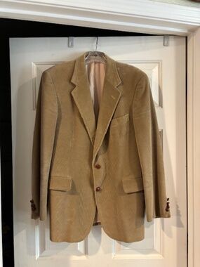 Christopher Hayes Velour Camel Spots Jacket- see description